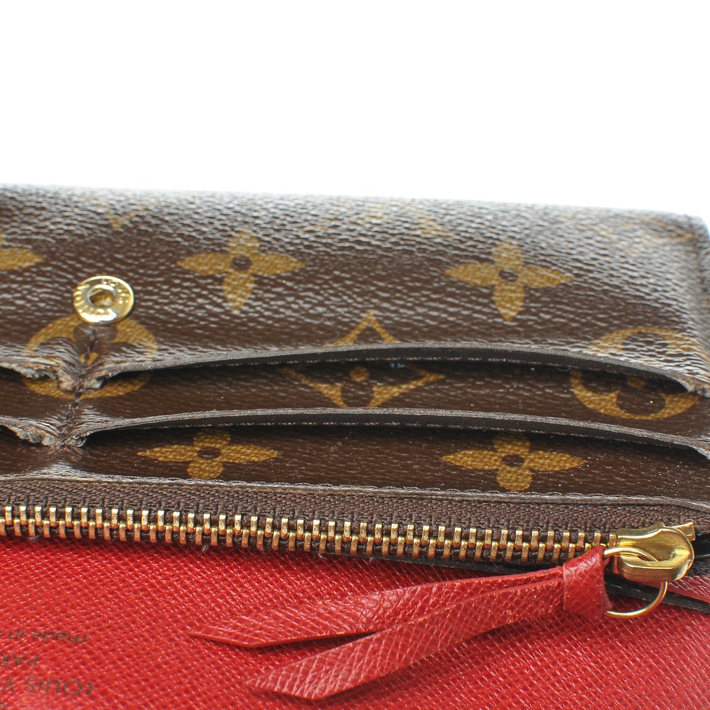 Monogram Emilie Wallet Red