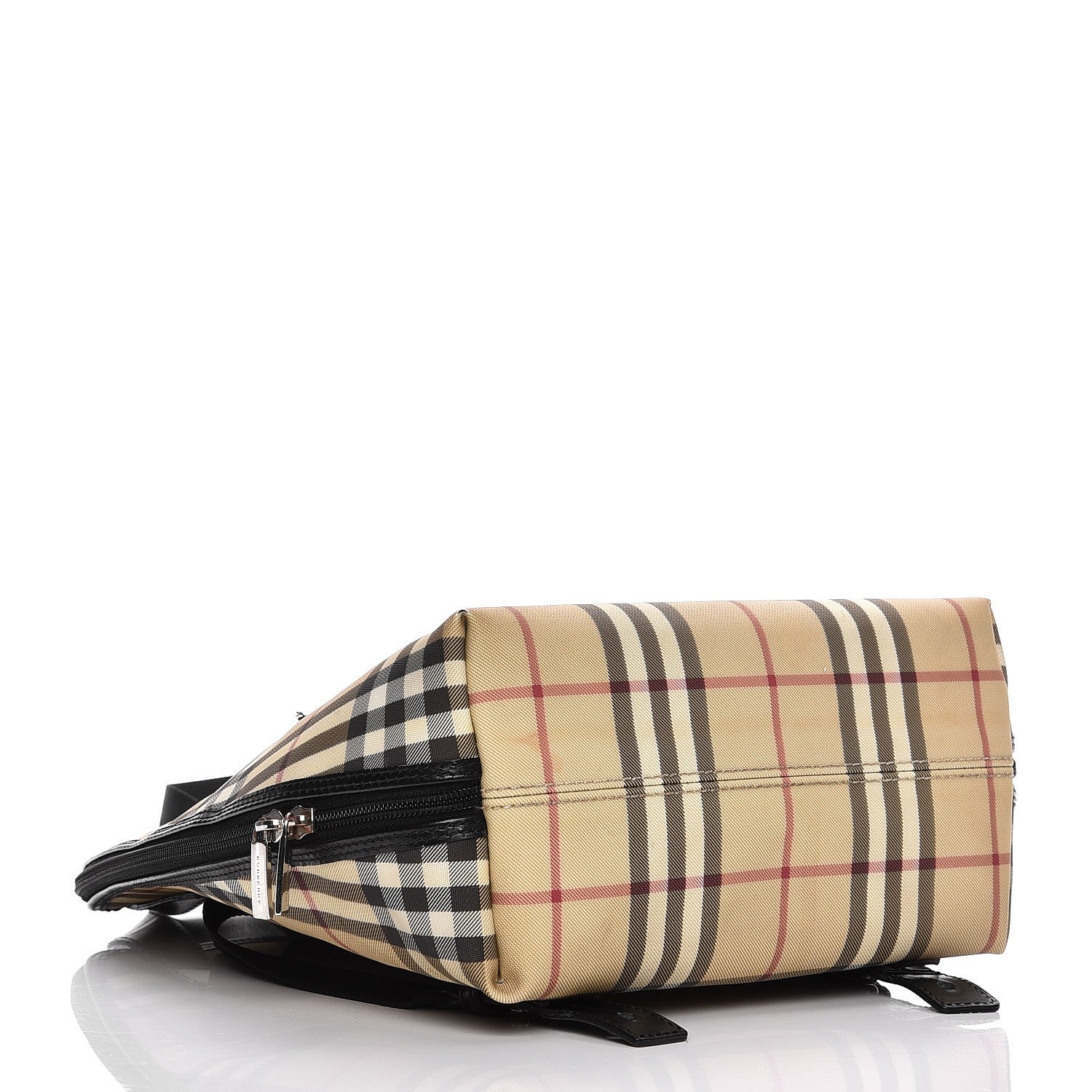Burberry Canvas House Check Backpack Black 4 of 18