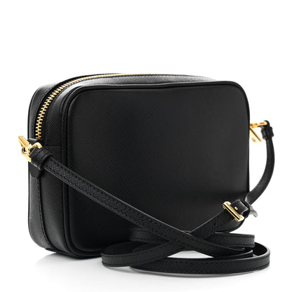 Prada Saffiano Lux Small Camera Crossbody Bag Black 3 of 10