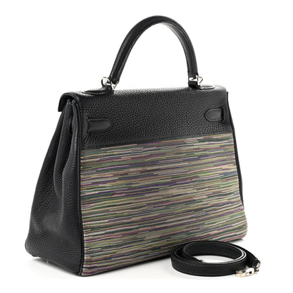 Hermes Taurillon Clemence Vibrato Kelly Retourne 32 Bleu Indigo 3 of 10