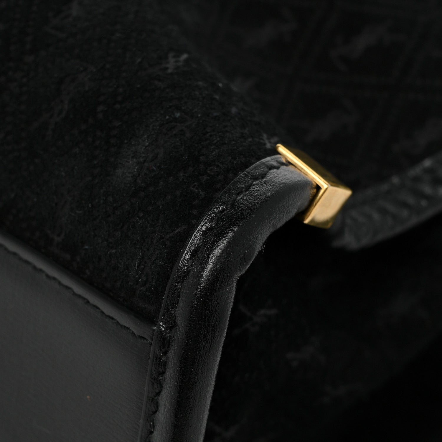 Saint Laurent Suede All-Over Monogram Convertible Tote Black 15 of 15