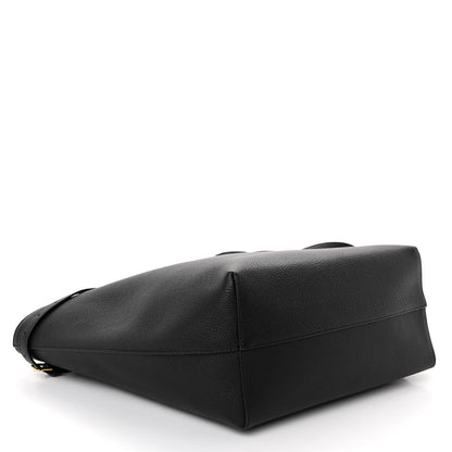 Celine Grained Calfskin Triomphe Medium Cabas Anais Black 4 of 9