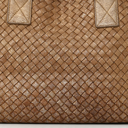 Bottega Veneta Metallic Chevre Intrecciato Medium Cabat Ottone 13 of 16