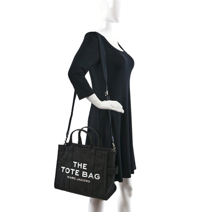 Marc Jacobs Cotton Canvas Medium The Traveler Tote Bag Black 2 of 9