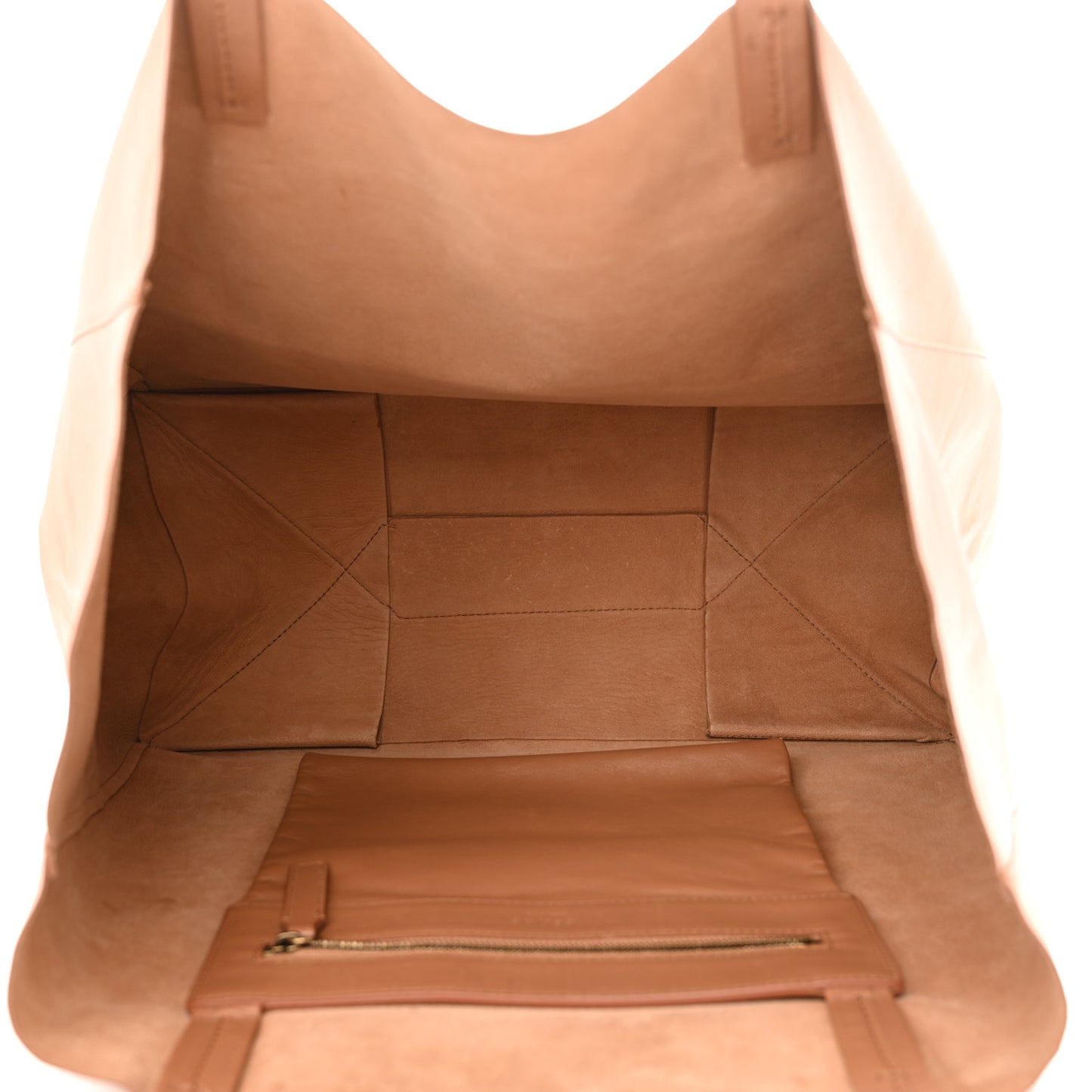 Lambskin Horizontal Cabas Camel