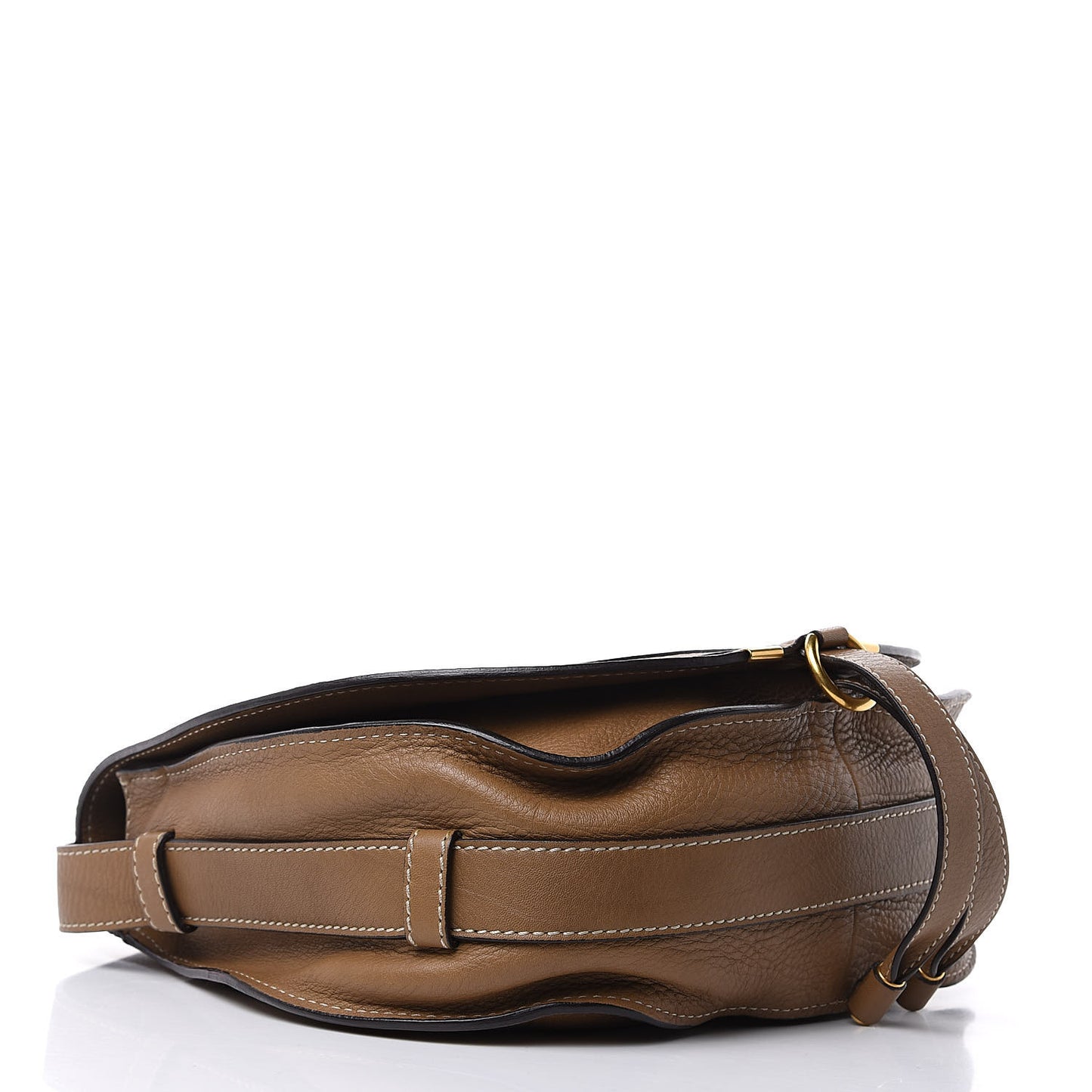 Calfskin Medium Marcie Round Crossbody Bag Nut