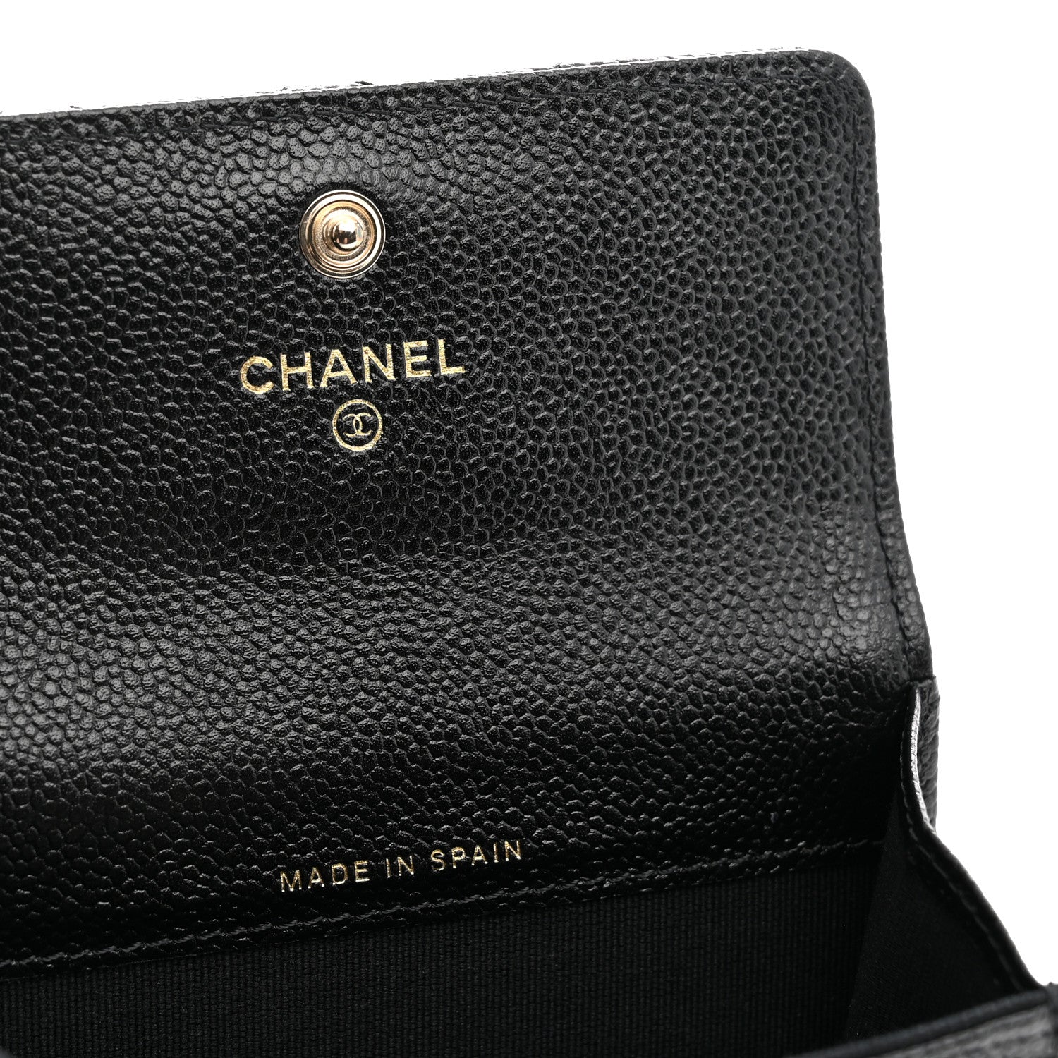 Chanel Caviar Quilted Chain CC Flap Card Holder Black 6 of 7