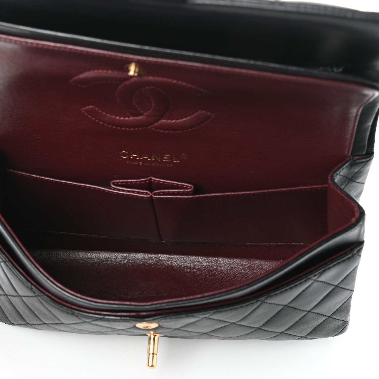 Chanel Lambskin Quilted Medium Double Flap Black 5 of 10