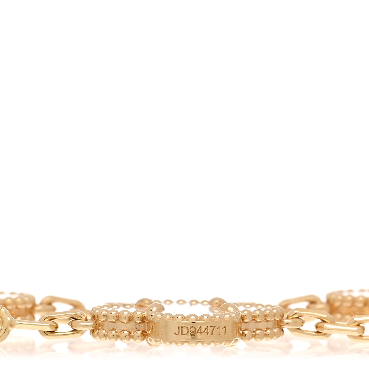 Van Cleef & Arpels 18K Yellow Gold Mother of Pearl 5 Motifs Vintage Alhambra Bracelet 4 of 5