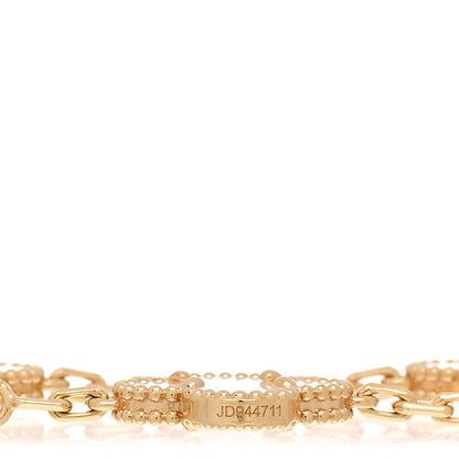 Van Cleef & Arpels 18K Yellow Gold Mother of Pearl 5 Motifs Vintage Alhambra Bracelet 4 of 5