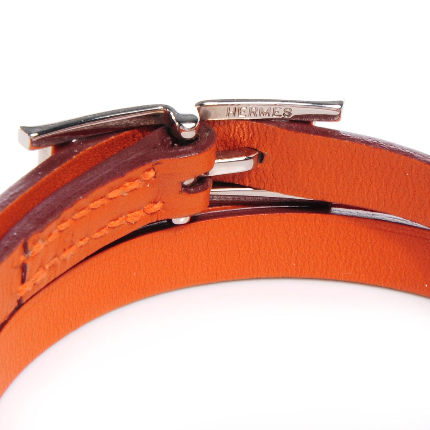 Chamonix Hapi 3 MM Triple Tour Wrap Bracelet Size Small Orange