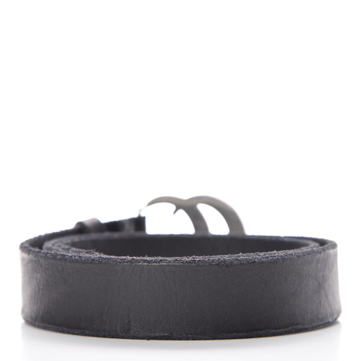 Gucci Cuoio Toscano Nickel Double G 30mm Belt 75 30 Black 3 of 8