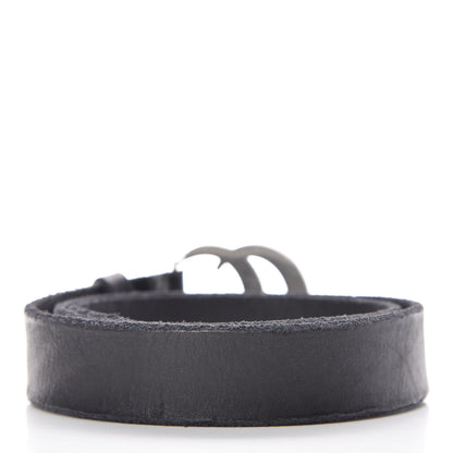 Gucci Cuoio Toscano Nickel Double G 30mm Belt 75 30 Black 3 of 8