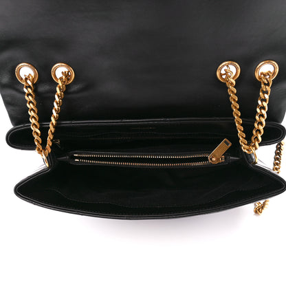 Saint Laurent Calfskin Y Quilted Monogram Medium Loulou Chain Satchel Black 5 of 11