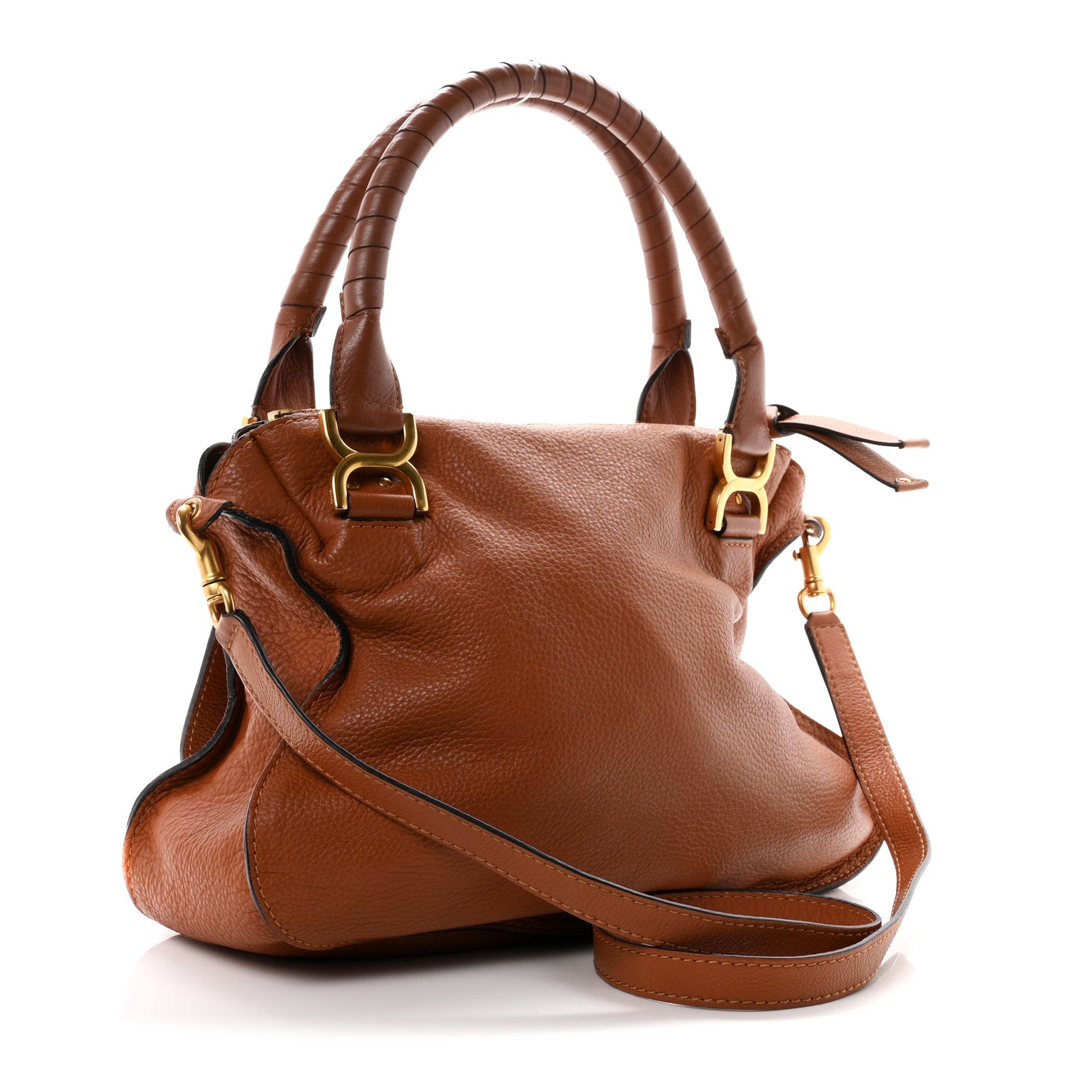 Chloe Calfskin Medium Marcie Satchel Tan 2 of 9