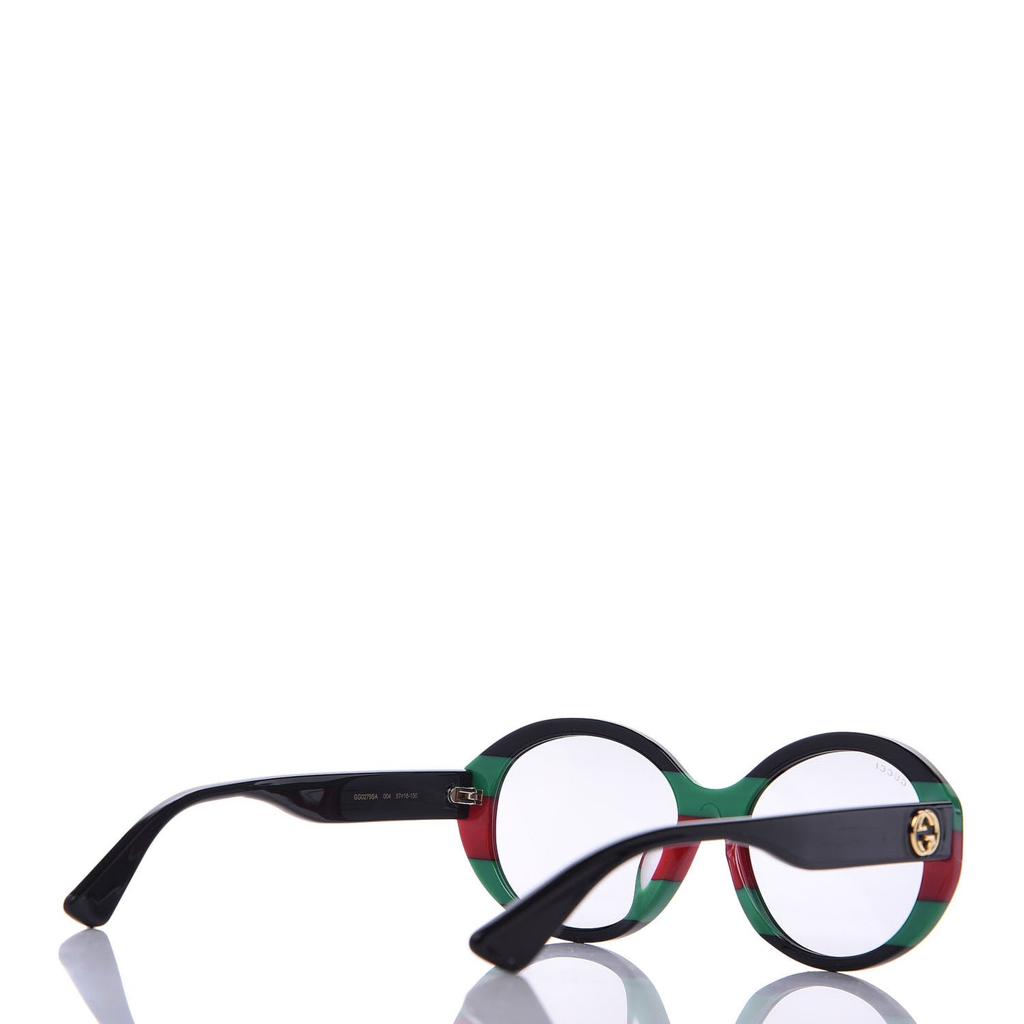 Round Web Sunglasses GG0279SA Black Green