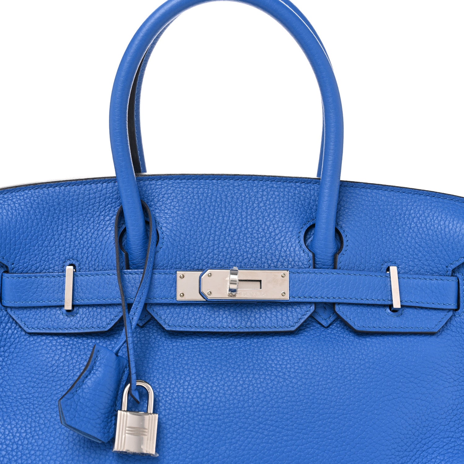 Hermes Taurillon Clemence Verso Birkin 30 Bleu Zellige Bleu Paradise 8 of 13