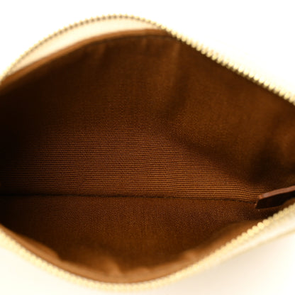 Celine Triomphe Canvas Coin and Card Pouch White 5 of 9