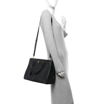 Prada Saffiano Lux Large Galleria Double Zip Tote Black 2 of 9