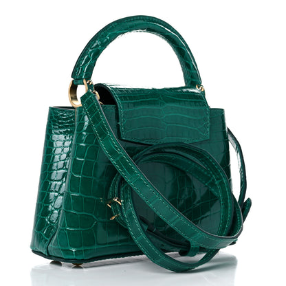Louis Vuitton Crocodile Mini Capucines Emeraude 4 of 11
