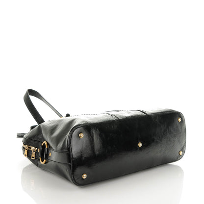 Saint Laurent Patent Calfskin Oversized Muse Black 4 of 10