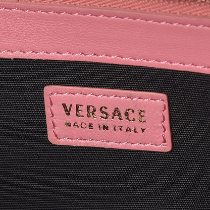 Versace Calfskin Icon Quilted Wallet On Chain Crossbody Pink 8 of 8