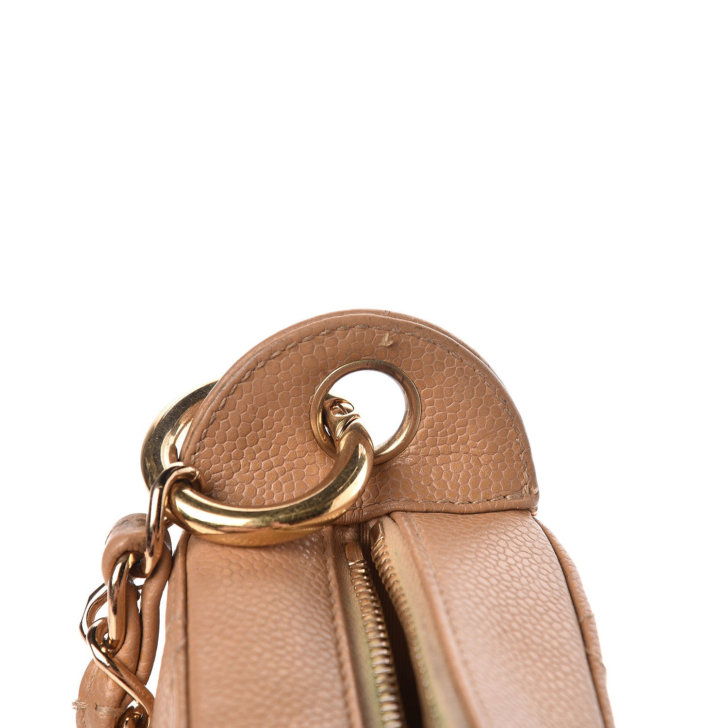 Chanel Caviar Quilted Timeless CC Shoulder Bag Beige 9 of 30