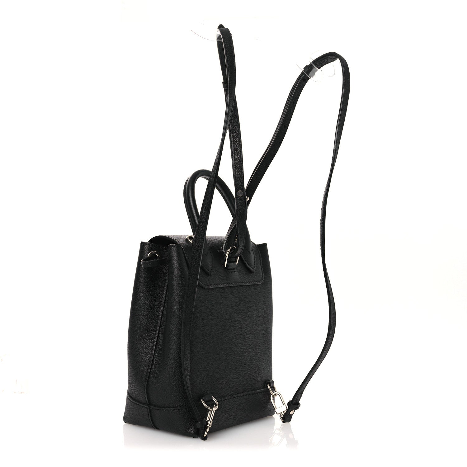 Louis Vuitton Calfskin Lockme Mini Backpack Black 3 of 11