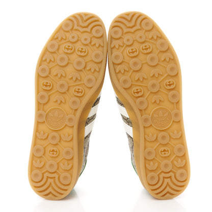 Gucci X ADIDAS GG Supreme Monogram Mens Gazelle Sneakers 10.5 Beige Ebony Off White New Shamarock 5 of 9