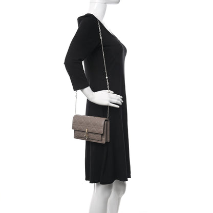 Christian Dior Lambskin Chain Lady Dior Chain Pouch Hazelnut 2 of 9
