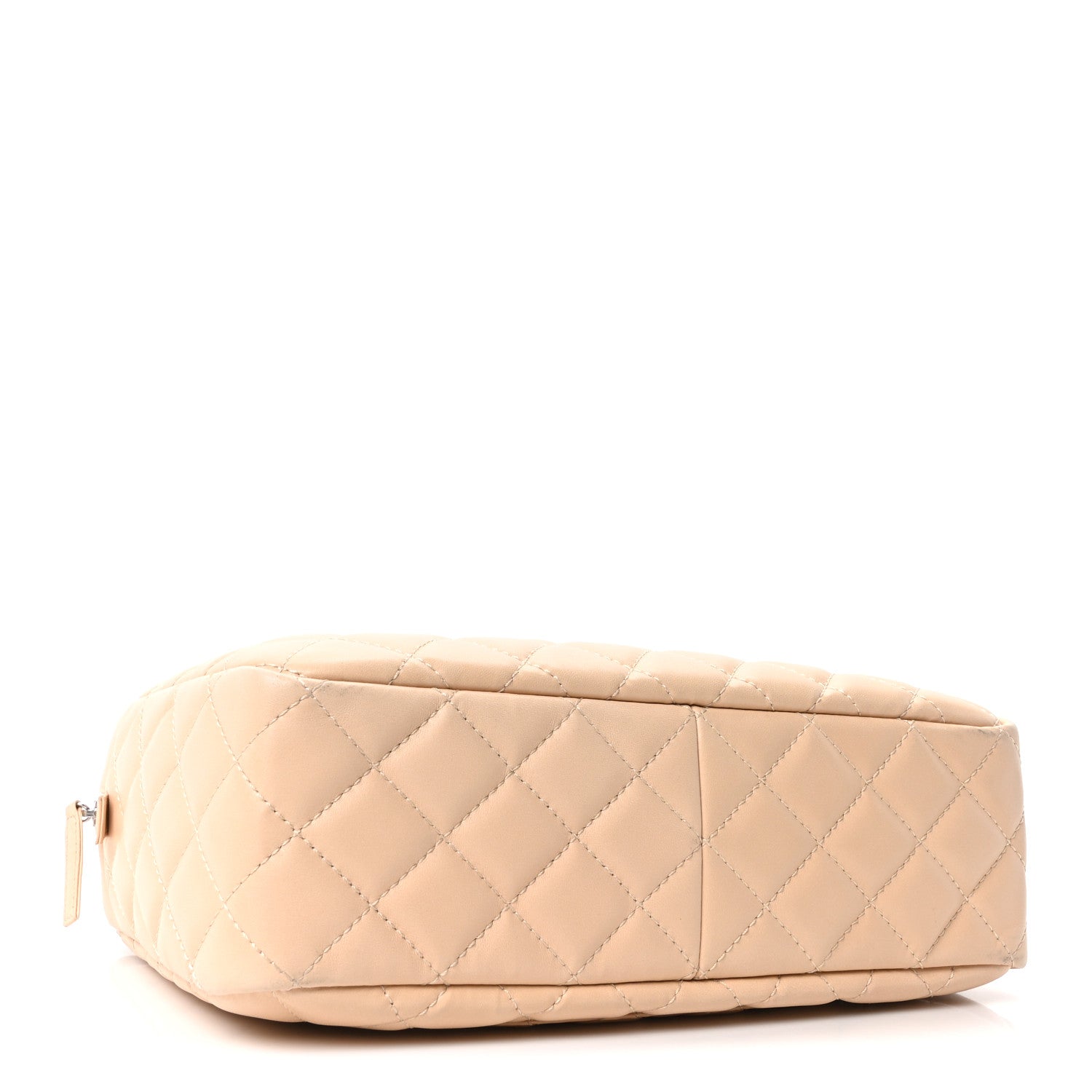 Chanel Shiny Lambskin Quilted Medium Camera Case Beige 4 of 10