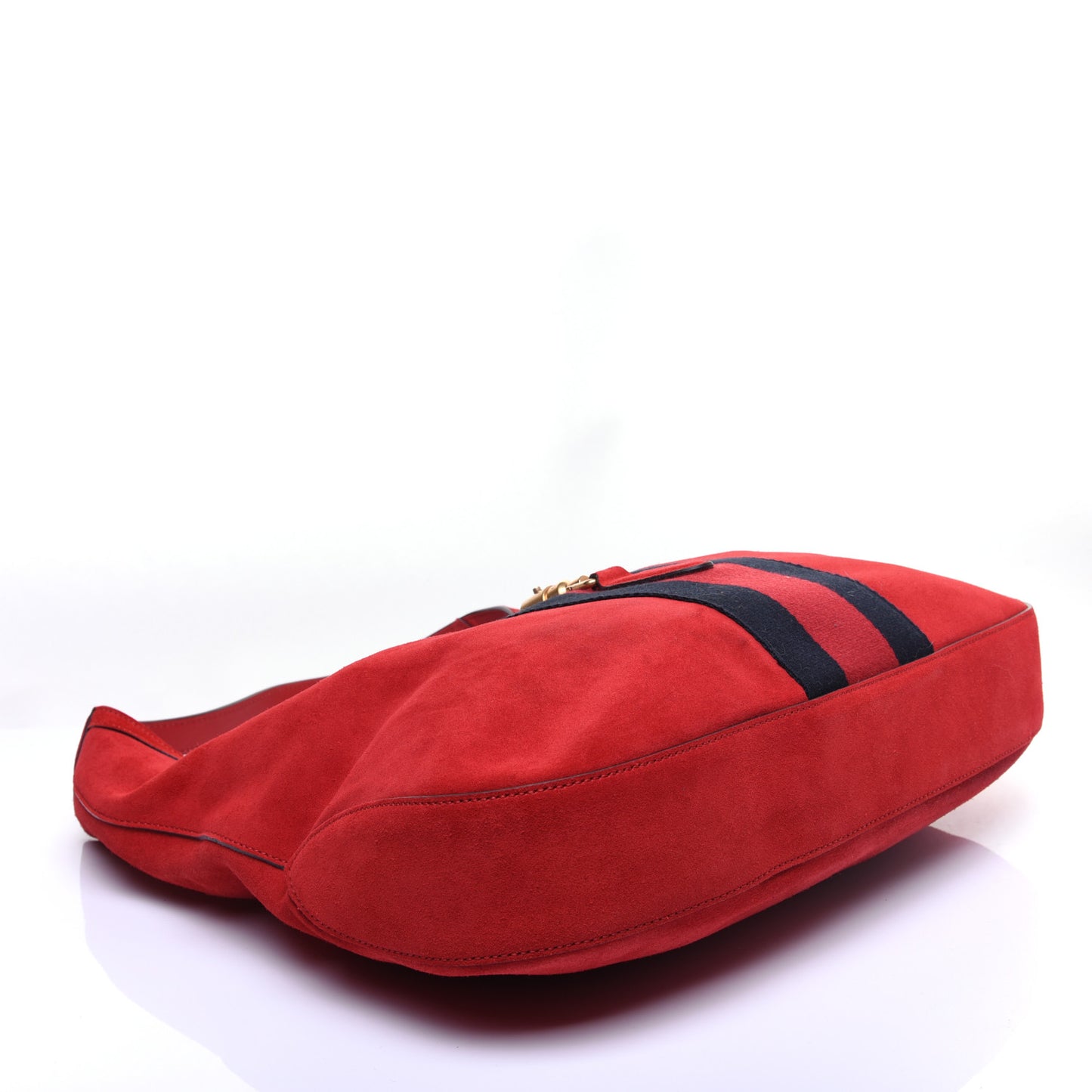 Soft Suede Web Large Jackie Hobo Red