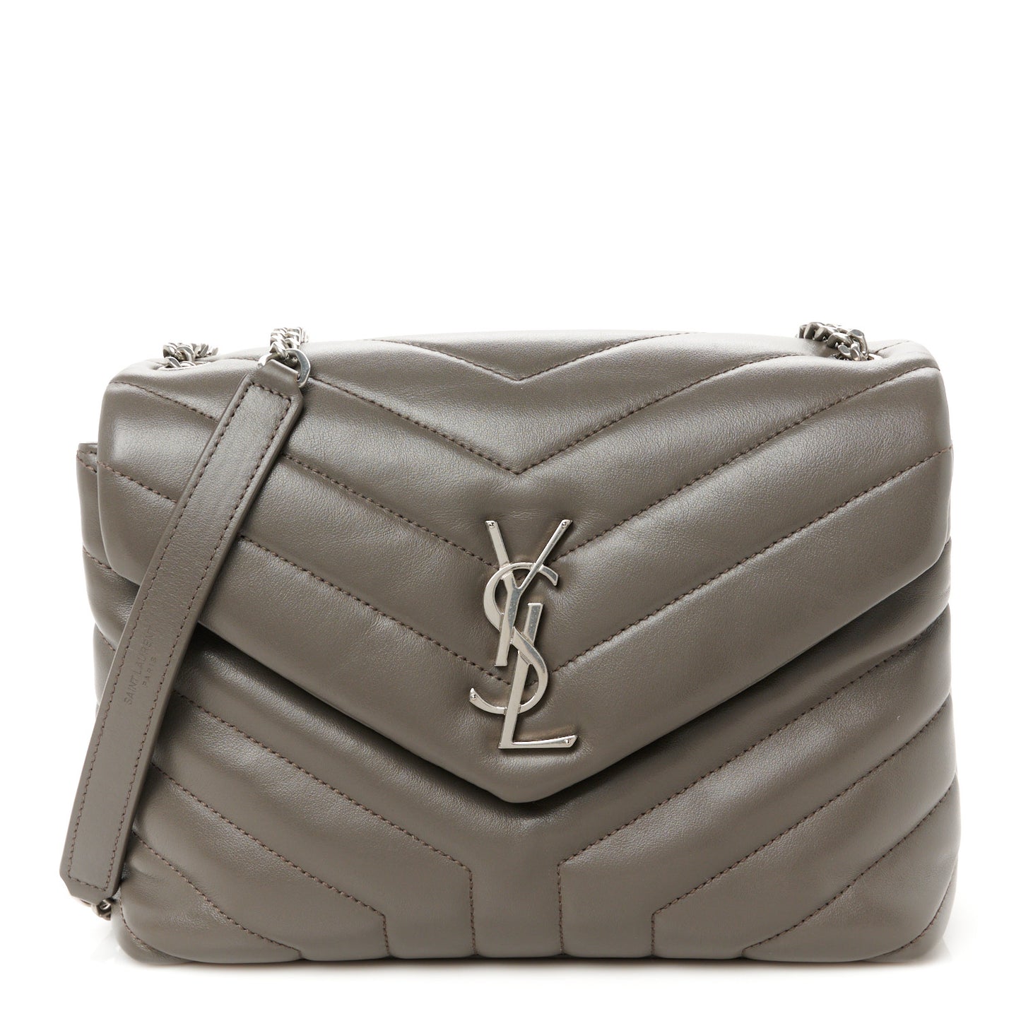 Calfskin Y Quilted Monogram Small Loulou Chain Satchel Earth