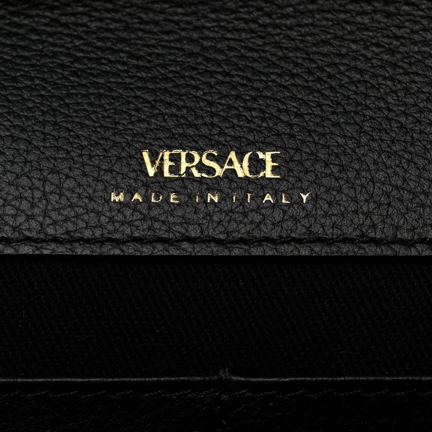 Grained Calfskin La Medusa Crossbody Bag Black