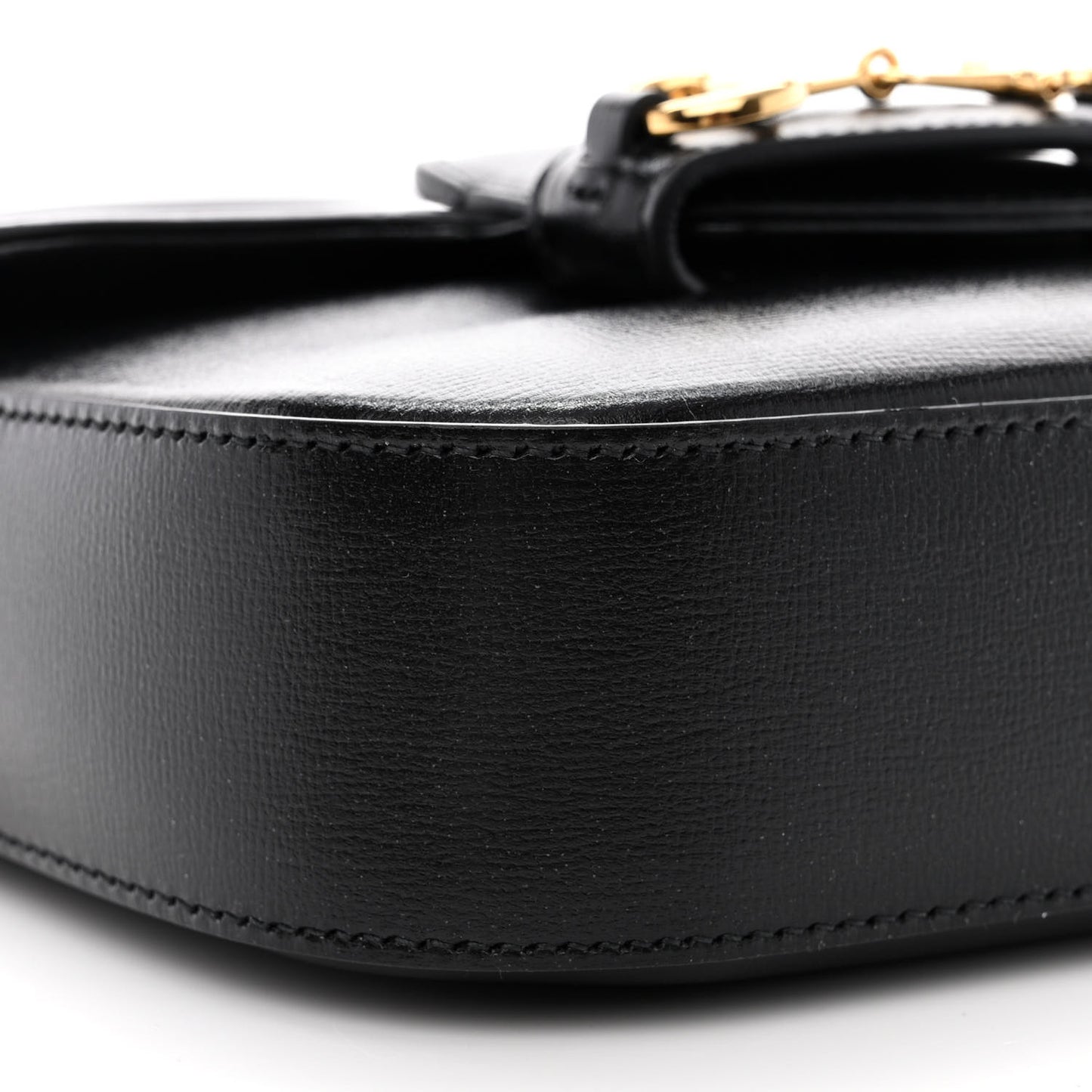 Azalea Calfskin Web Mini Horsebit 1955 Shoulder Bag Black