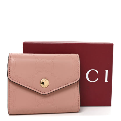 Gucci Gilbert Calfskin Jumbo GG Embossed Tri-Fold Wallet 8 of 8