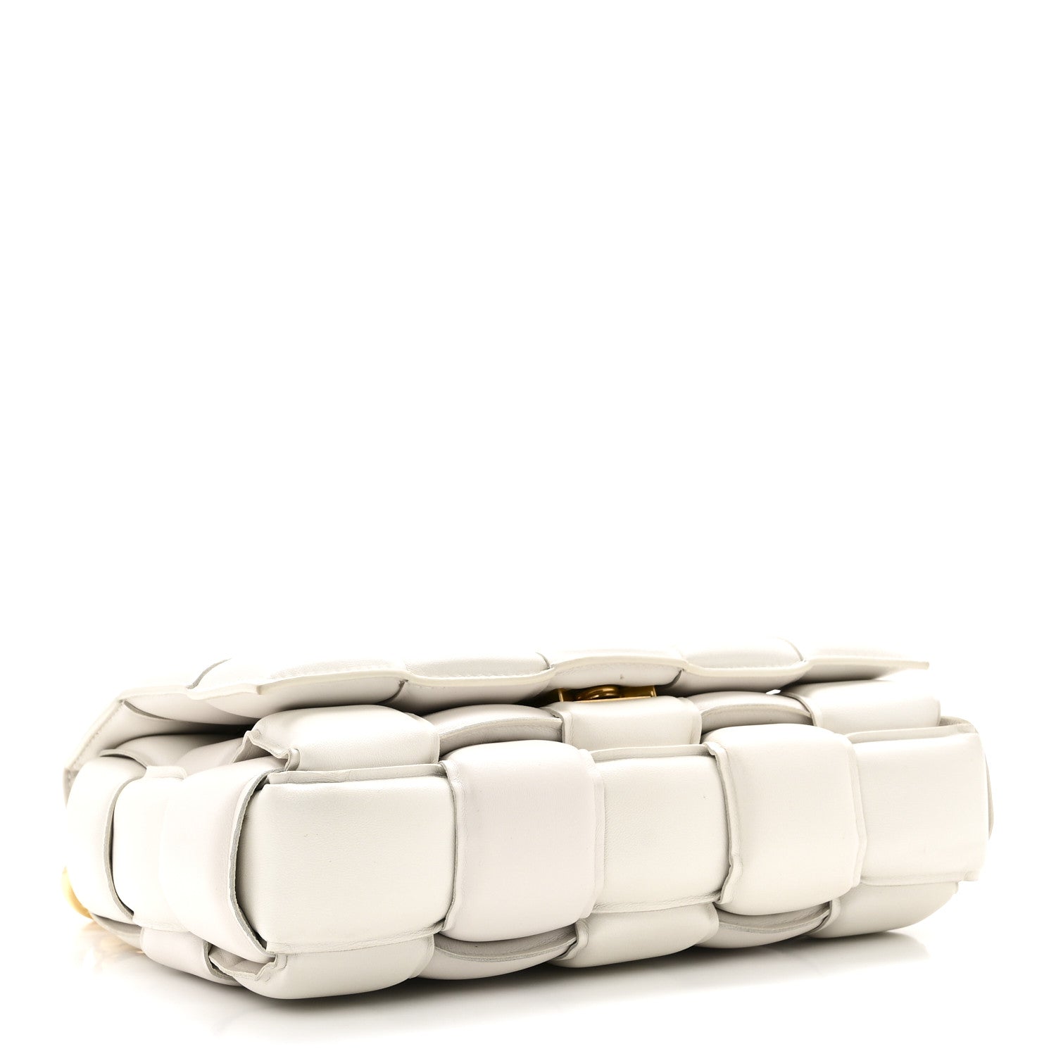 Bottega Veneta Lambskin Maxi Intreccio Padded Chain Cassette Crossbody Bag Chalk 4 of 9