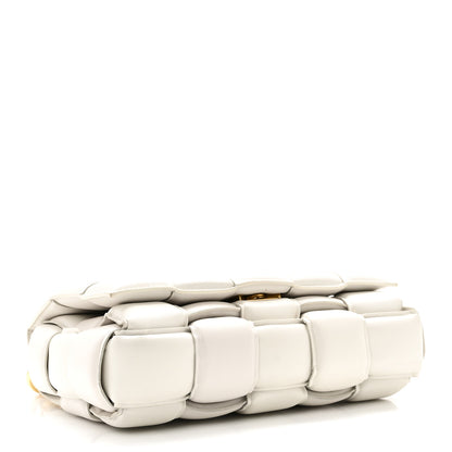 Bottega Veneta Lambskin Maxi Intreccio Padded Chain Cassette Crossbody Bag Chalk 4 of 9