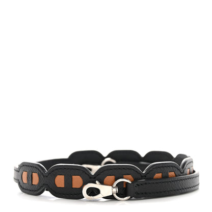 Hermes Epsom Petits Maillons Bag Strap Black Gold 1 of 4