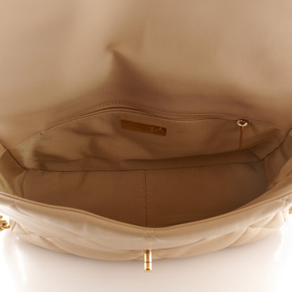 Chanel Lambskin Quilted Large Chanel 19 Flap Light Beige 5 of 10