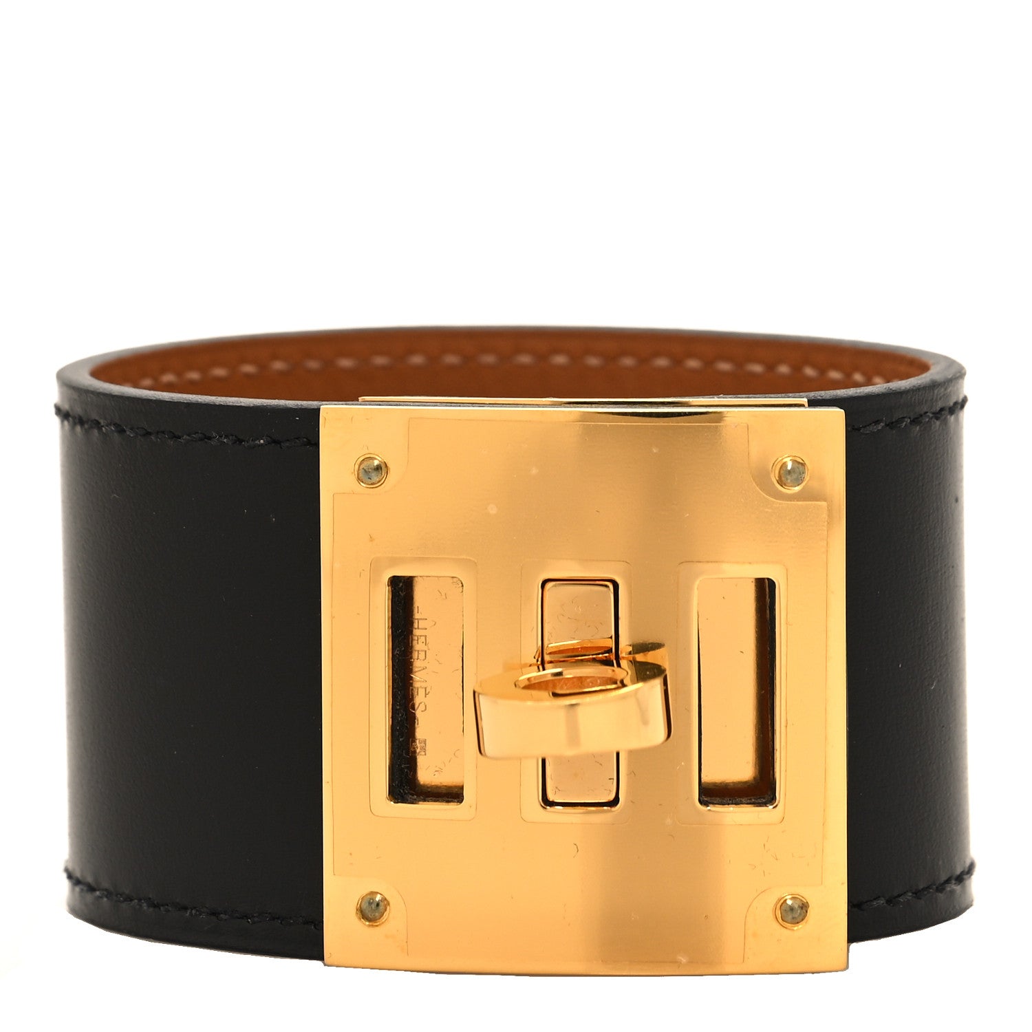 Hermes Box Kelly Dog Bracelet T2 Black 1 of 6