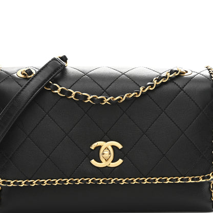 Chanel Calfskin Stitched Chain Flap Black 8 of 11