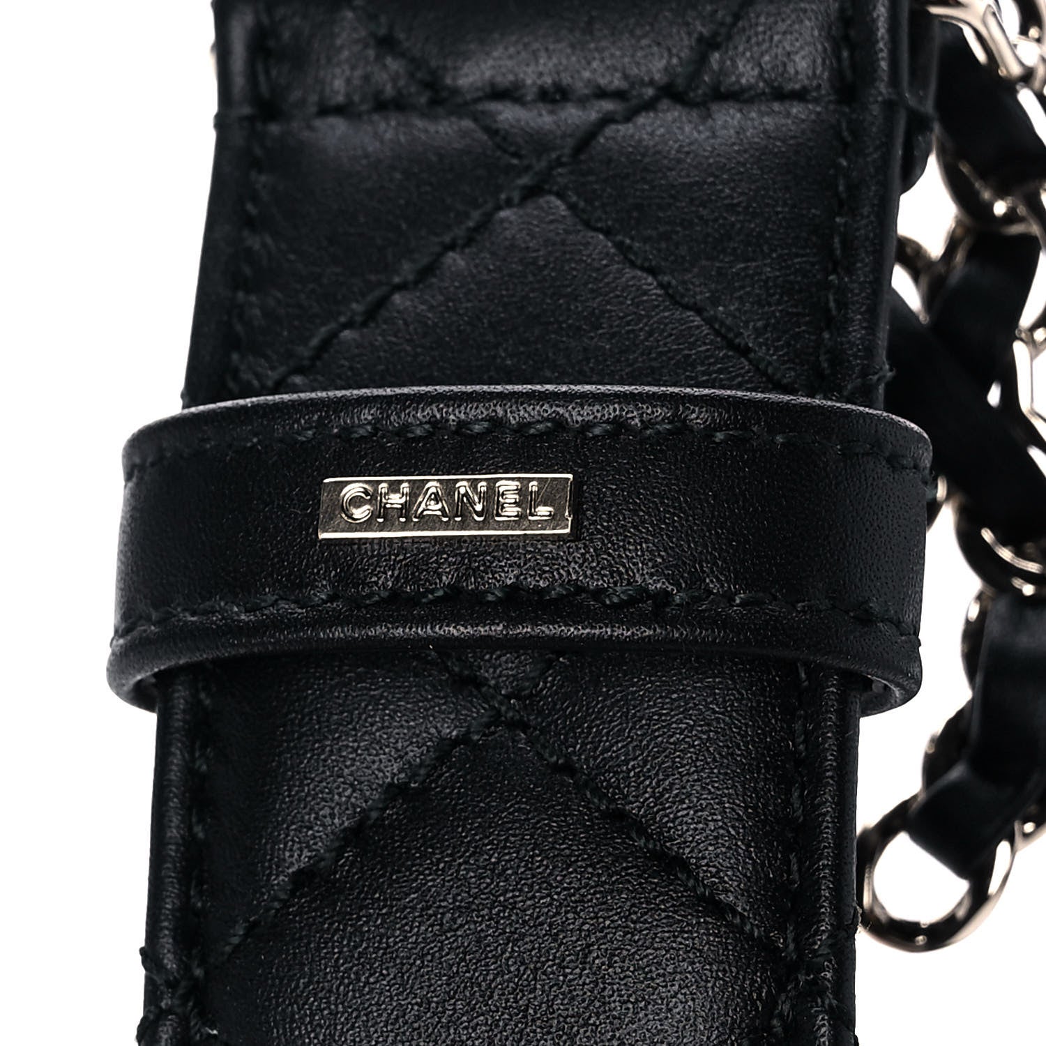 Chanel Lambskin Quilted CC Chain Belt 85 34 Black 3 of 9