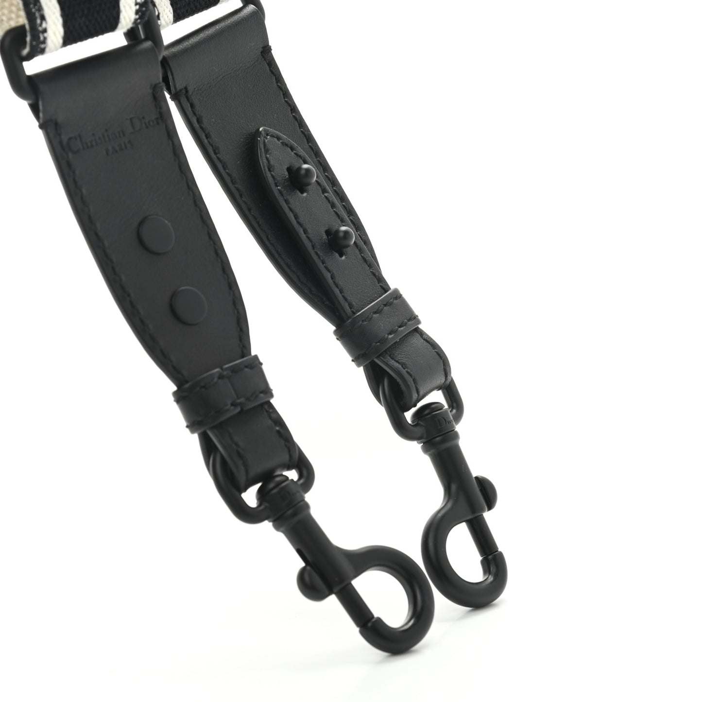 Canvas Embroidered Shoulder Strap Black Ultramatte
