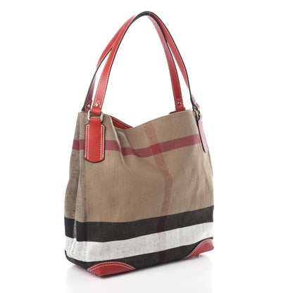 Burberry Canvas Mega Check Medium Maidstone Cadmium Red 3 of 9