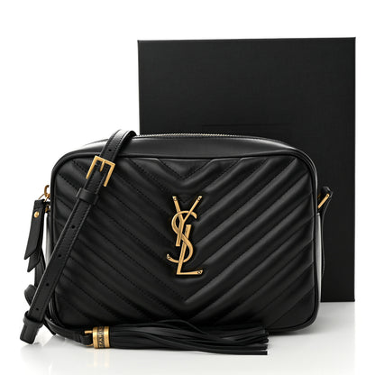 Saint Laurent Calfskin Matelasse Monogram Lou Camera Bag Black 14 of 14