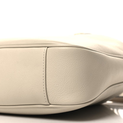 Gucci Softy Wonka Textured Dollar Calfskin Medium Diana Bamboo Shoulder Bag Mystic White Hibiscus Red 10 of 10