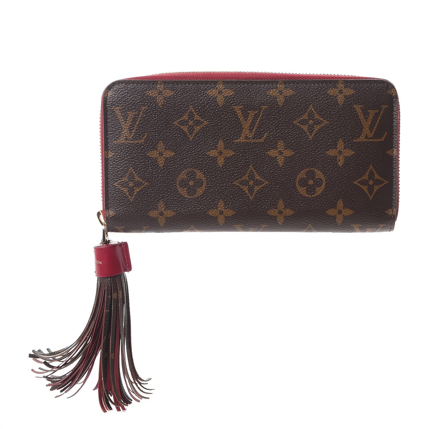 Monogram Pompon Zippy Wallet Fuchsia