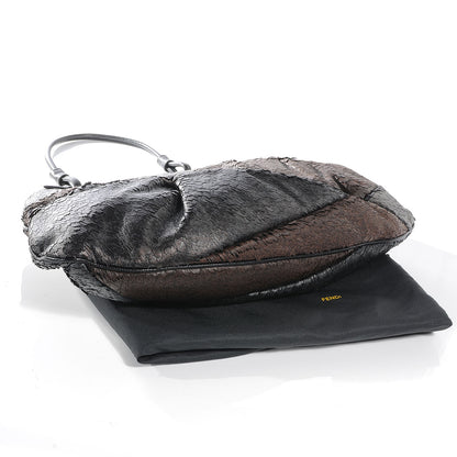 Fendi Calf Hair To You Convertible Clutch Grey 4 of 7