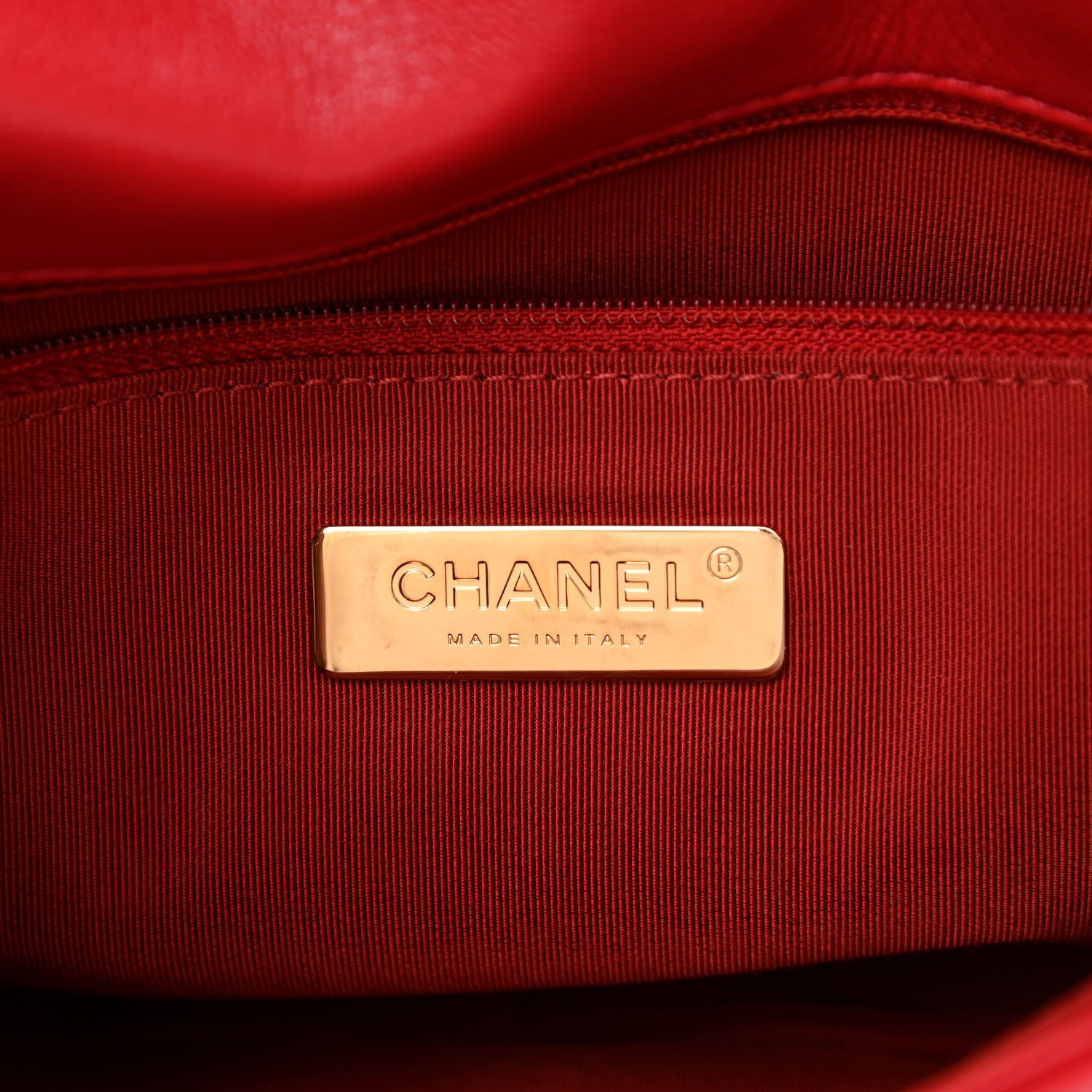 Chanel Goatskin Quilted Medium Chanel 19 Flap Red 6 of 11